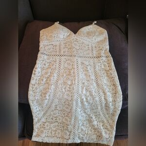 White Laced Cocktail/Mini Dress